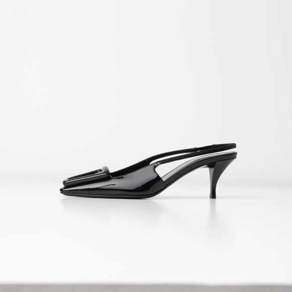 Saint Laurent Women's 24 Slingback Kitten Heel Pumps - Picture 2 of 10